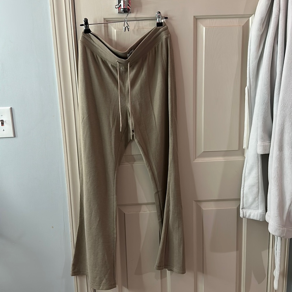 Aritzia waffle knit flare pants